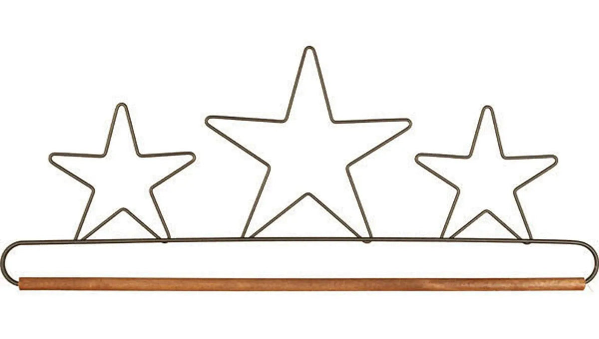 16in Star Hanger With Dowel Silver Tex