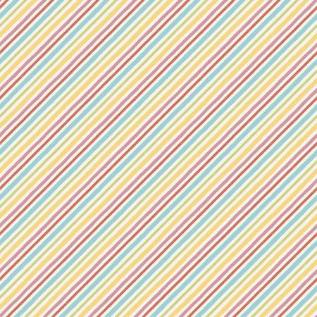 WL Sweet Little Pleasures Diagonal Stripes Cream/Multi