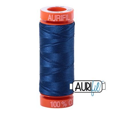 Aurifil 50wt 200m Dark Delft Blue 2780