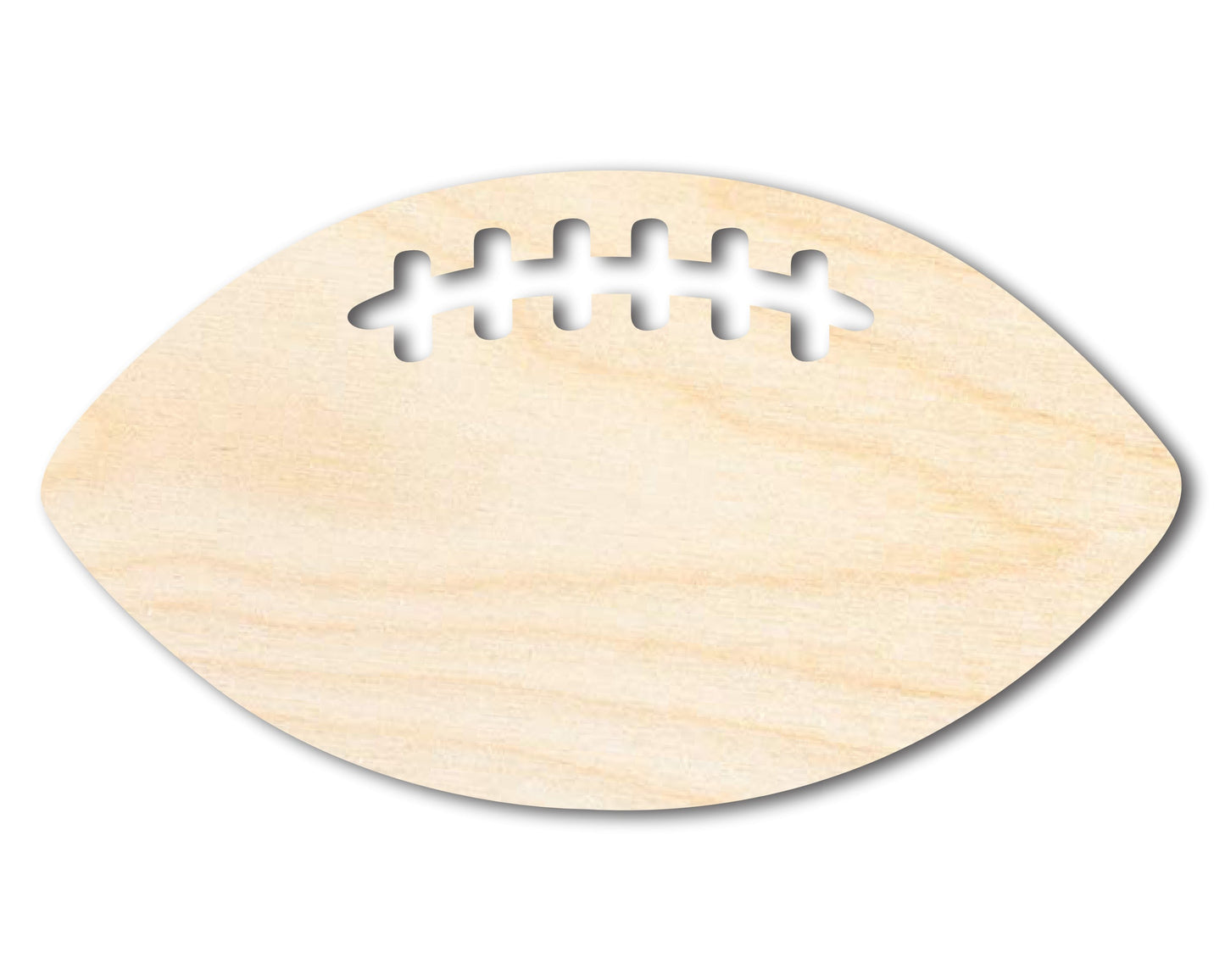 Unfinished Wood Football Threads Shape - Sports Craft - up to 46" DIY