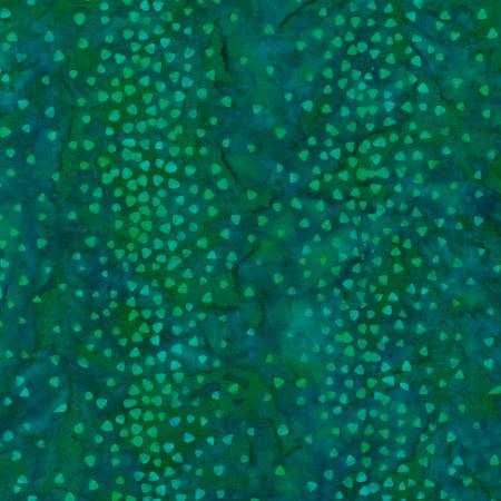 WL Teal/Yellow Small Triangles Batik