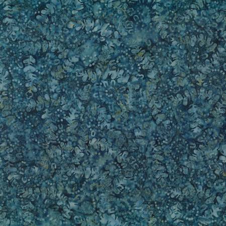 WL Shoreline Navy Blue Twirling Lines Batik