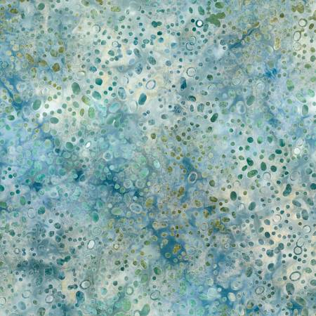 WL Shoreline Blue/Green Dotty Toss Batik