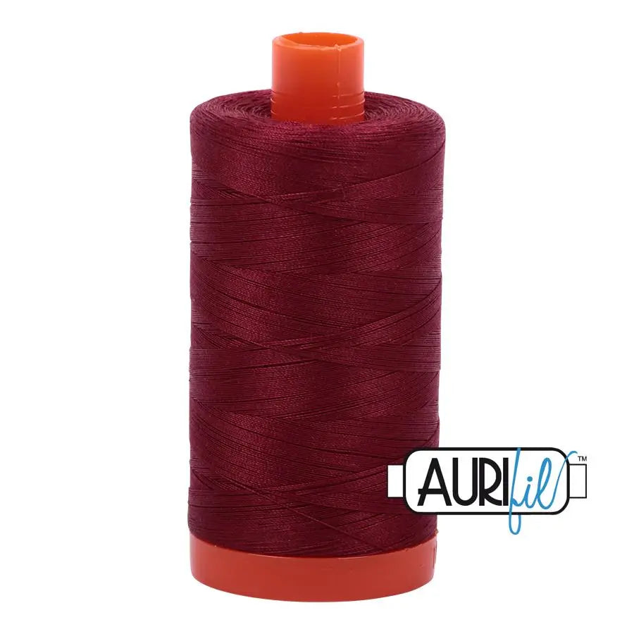 2460 Dark Carmine Red Aurifil Cotton 50wt Large Spool