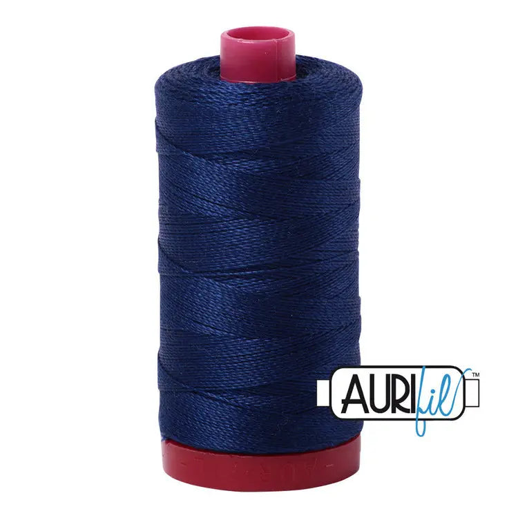 2784 Dark Navy Aurifil Cotton 12 WT Large Spool