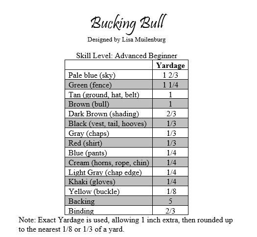 Bucking Bull Quilt Pattern