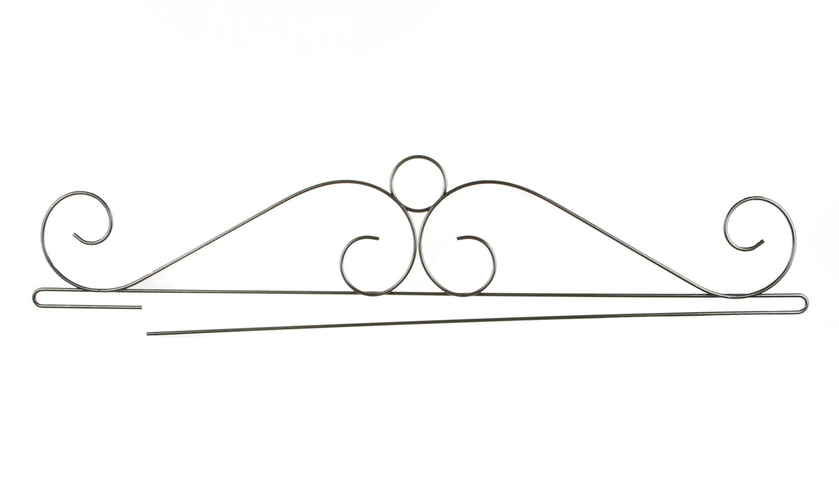 36 Inch Wire Scroll Split Bottom, Charcoal