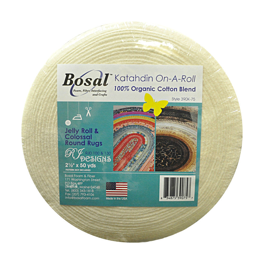 Katahdin On-a-Roll Batting, Colossal Round Rug - 2-1/2"x 50 yds