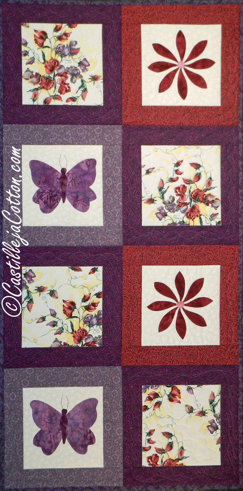 Butterfly and Flower Table Runner Pattern