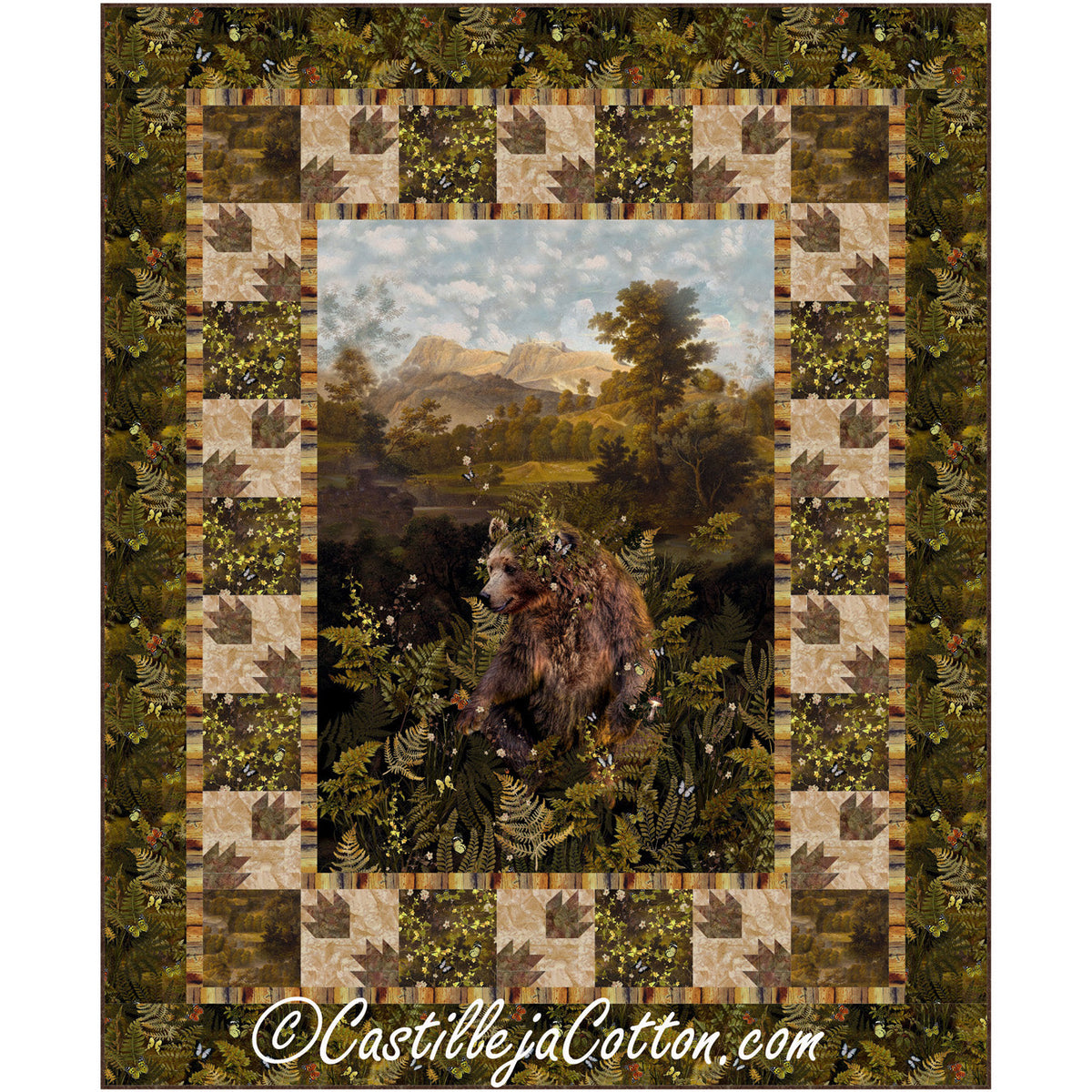 Bear in The Ferns Downloadable Pattern