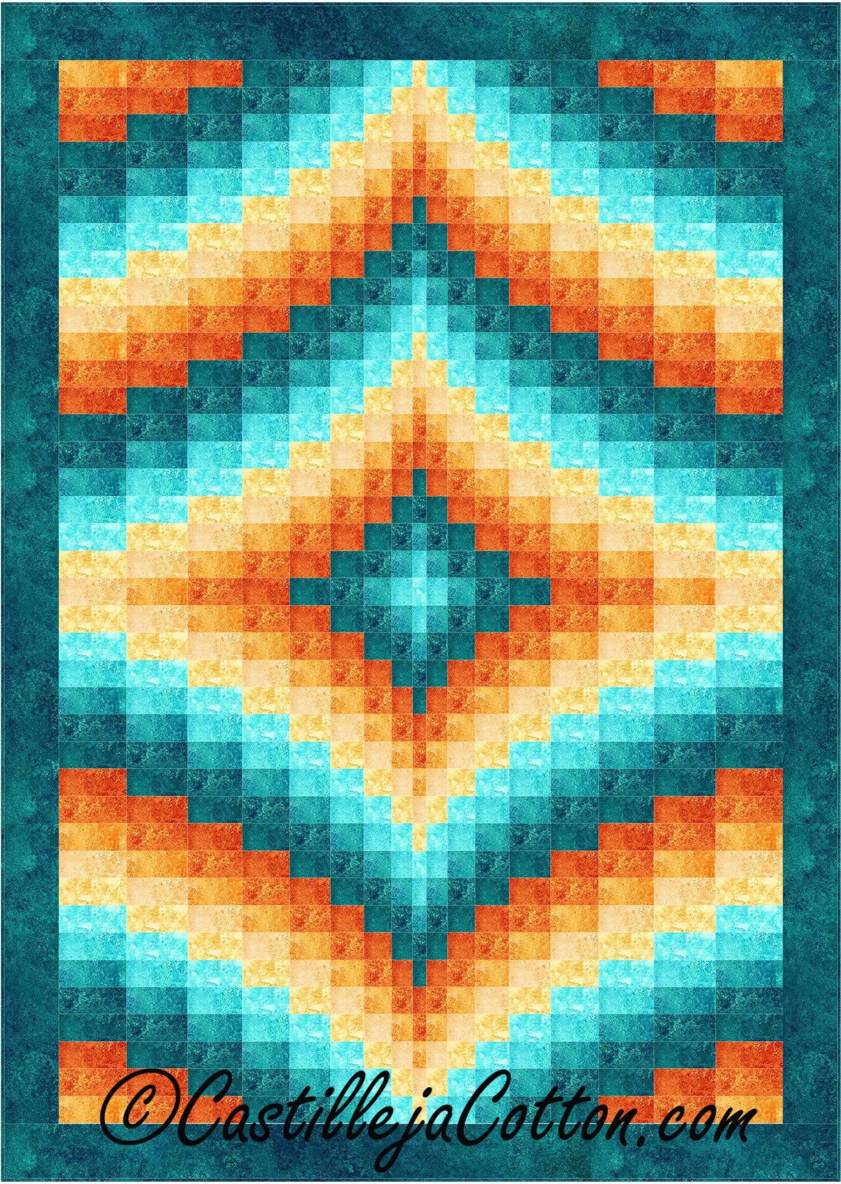 Echoing Diamonds Twin Quilt