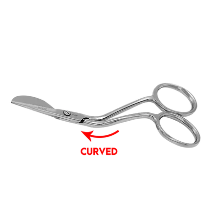 4" Mini Duckbill Applique Scissors Silver Shimmer