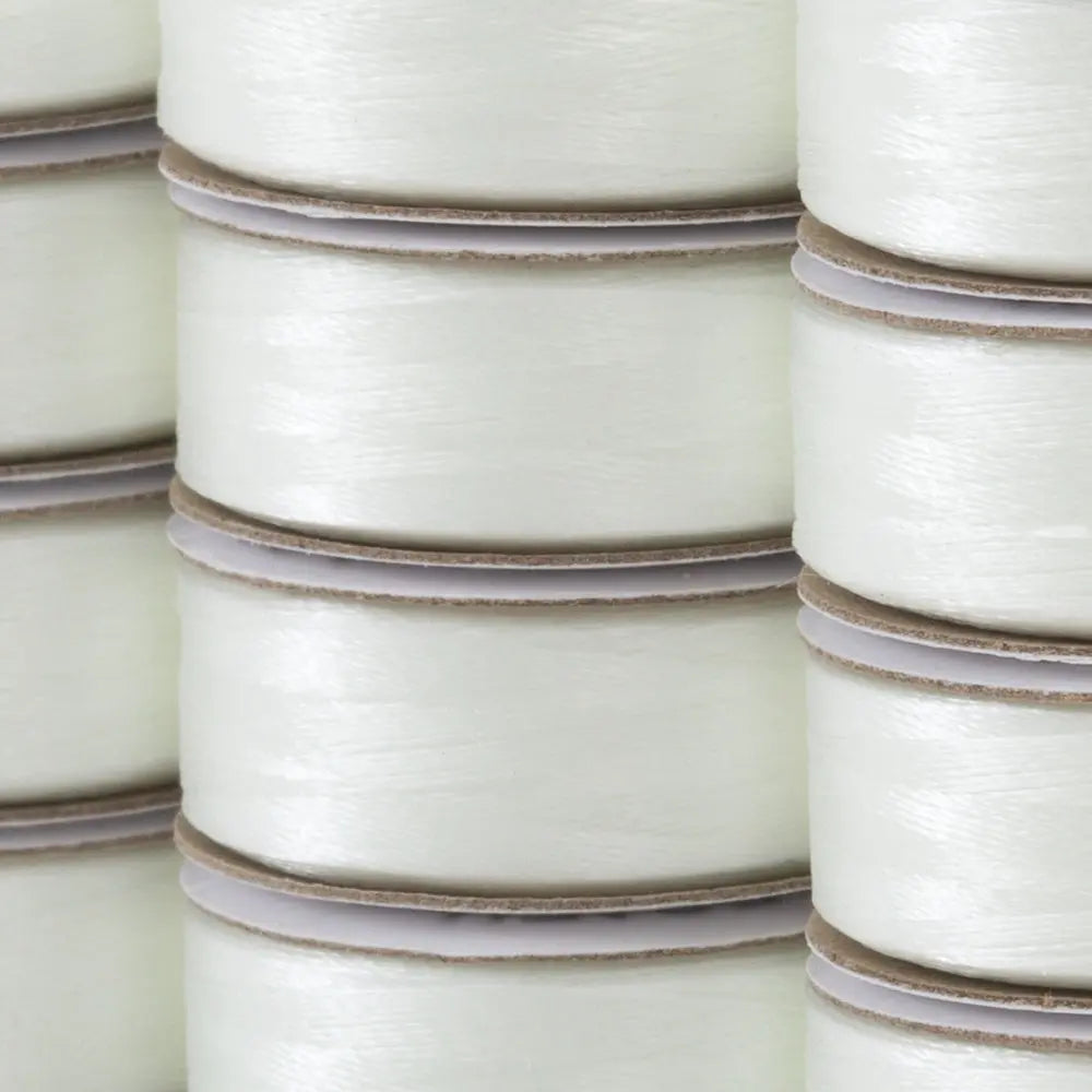 Super Bobs Poly #624 Natural Whilte (M-Style) 12 pack pre-wound bobbins