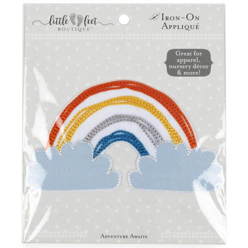 Adventure Awaits Rainbow Iron On Applique
