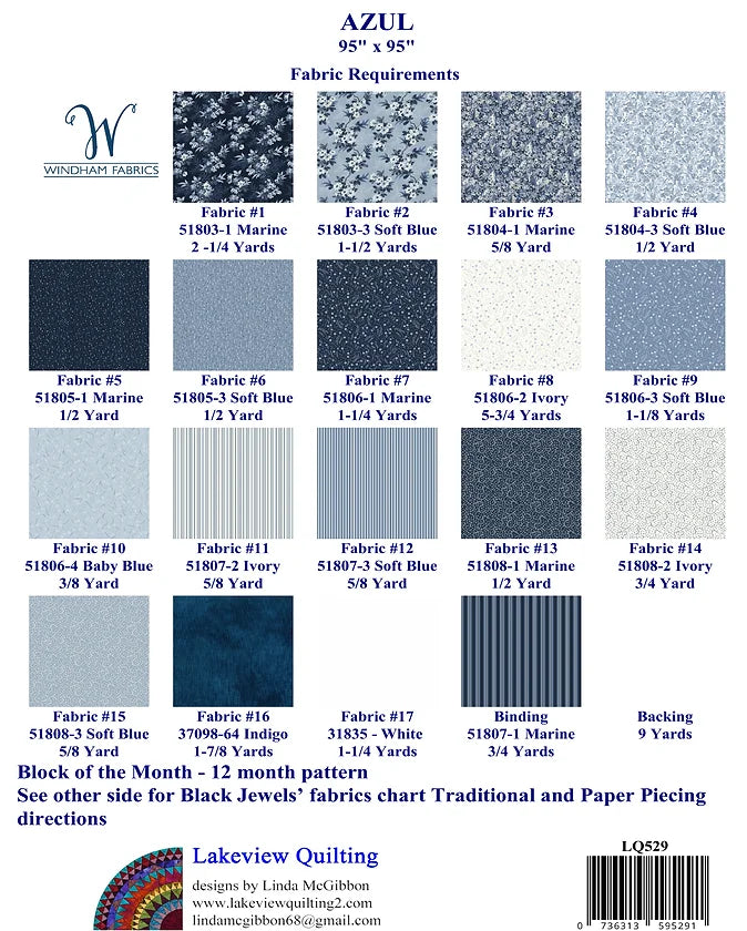 Azul BOM Downloadable Pattern