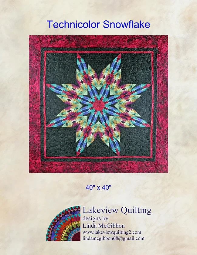 Technicolor Snowflake Quilt Pattern