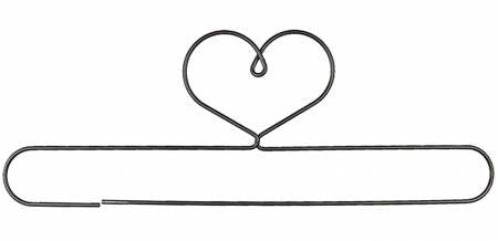 20in Heart Split Bottom Holder Grey