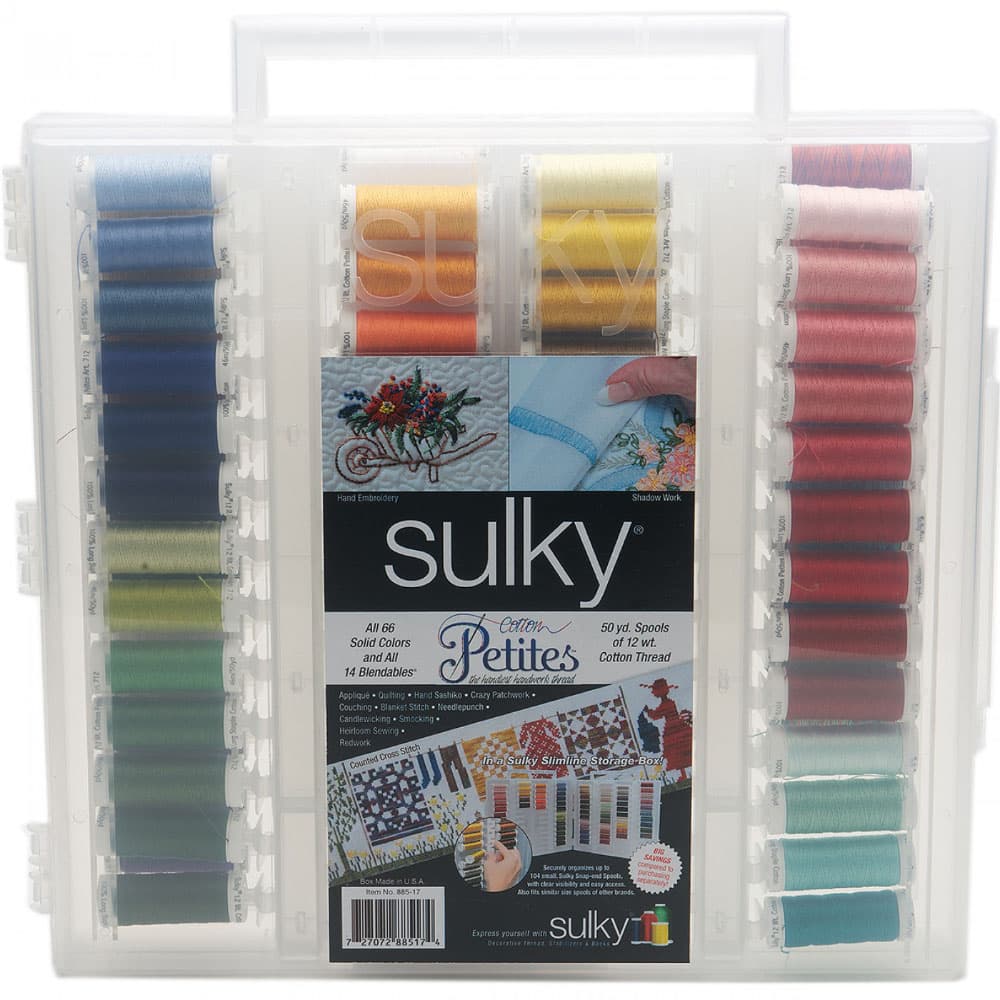Sulky, Slimline Case with Cotton Petites Thread Dream Collection - 80 Spools