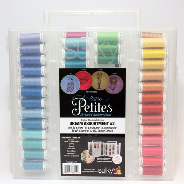 Sulky, Slimline Case with Cotton Petites Thread Dream Collection #2 - 80 Spools