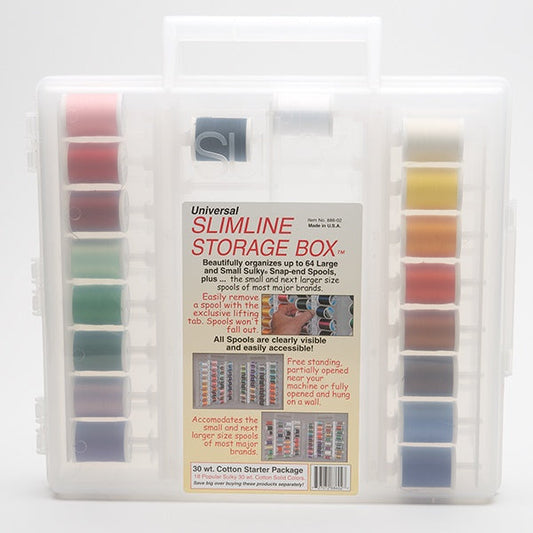 Sulky, Slimline Case with 30wt. Cotton Thread Starter Collection - 18 Spools