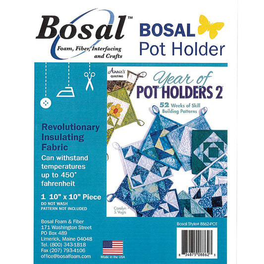 Bosal, Pot Holder Batting - 10" x 10"