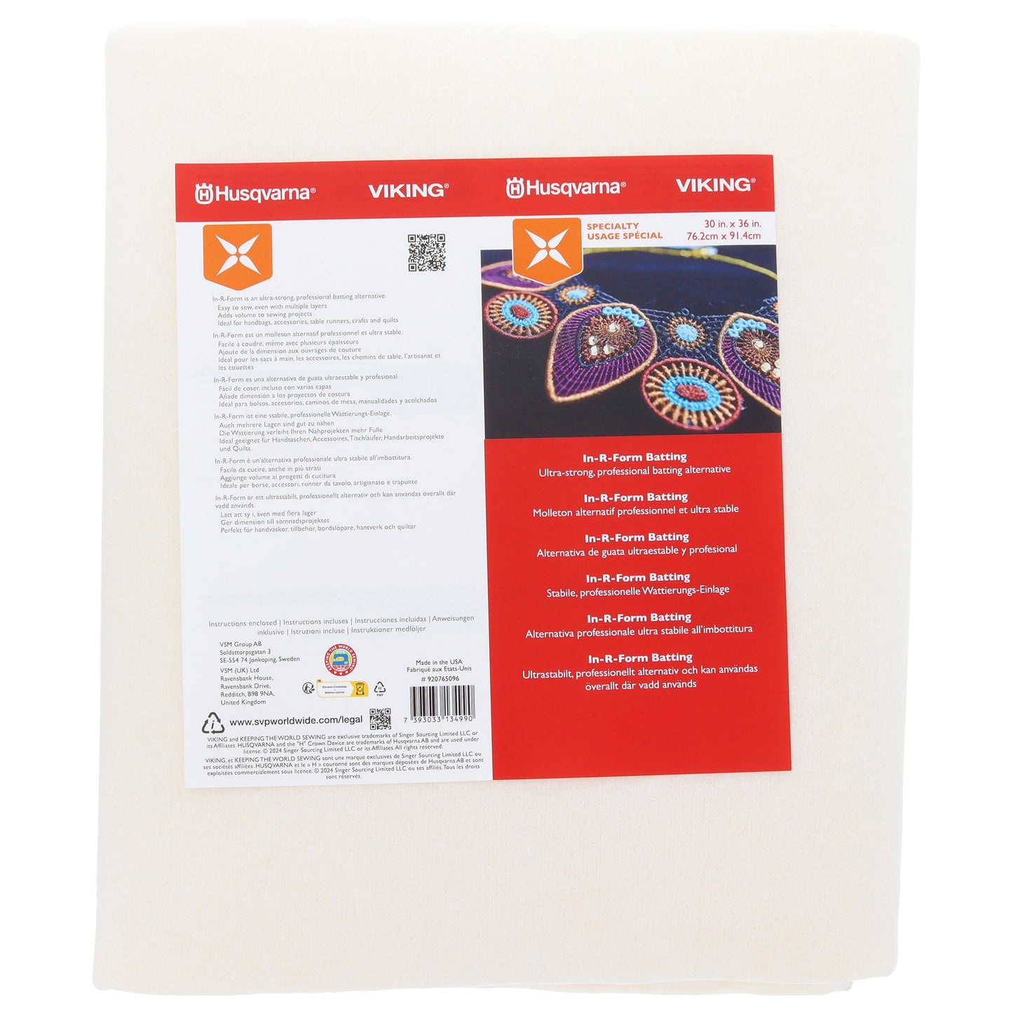 Husqvarna Viking In-R-Form Batting - 30" x 36"