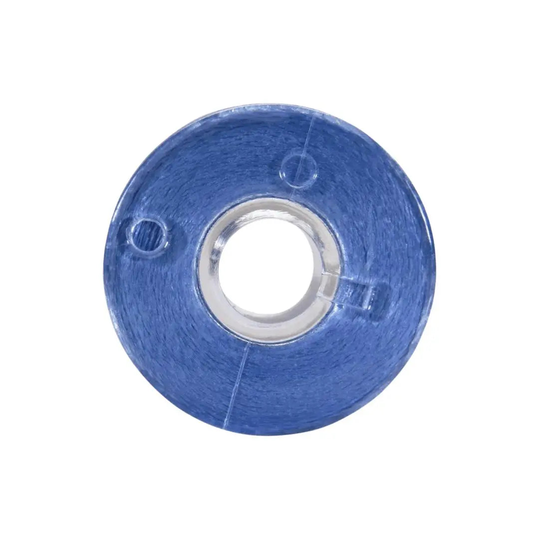 13325 Hawaiian Blue Prewound Clear-Glide Bobbin Tube - Class 15/A