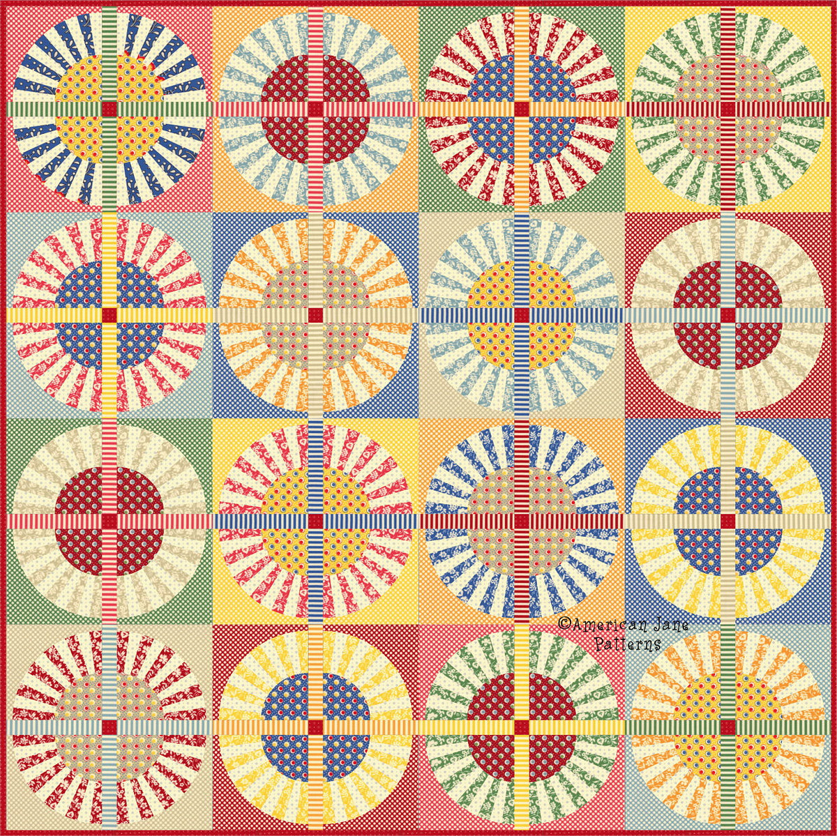 Radiant Wheels Downloadable Pattern