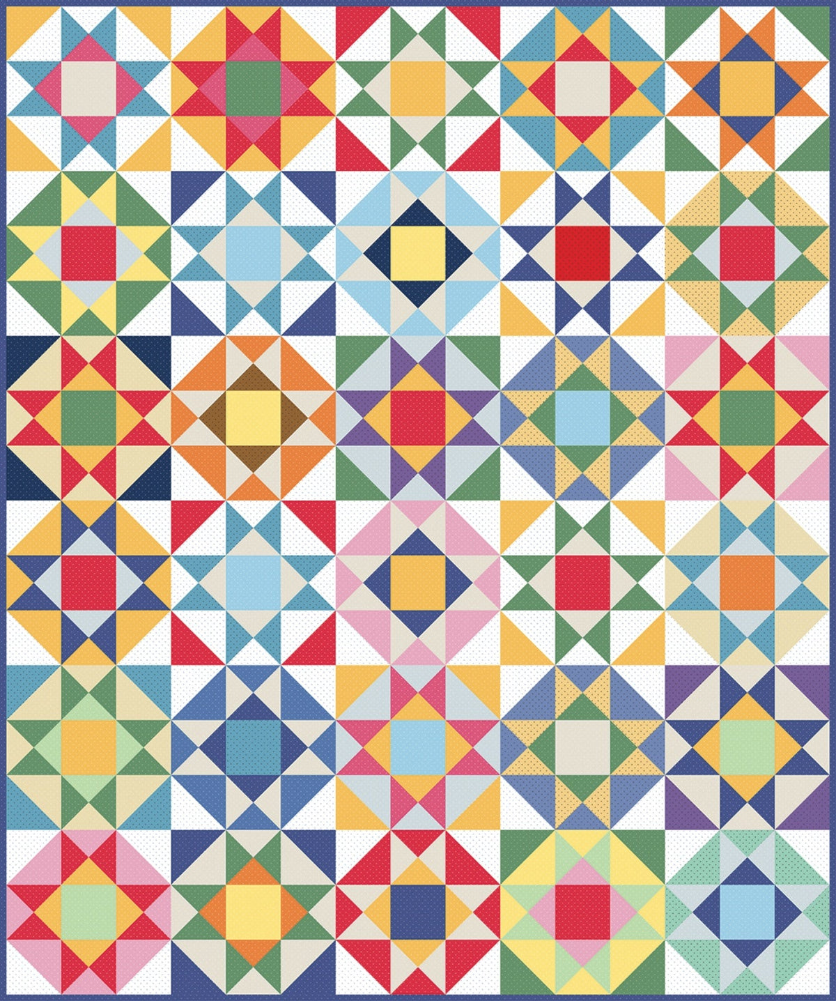 Star Tiles Pindots Quilt Pattern