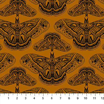 Indelible Ink Cecropia Saffron Cotton 44"/45" Fabric Per Yard