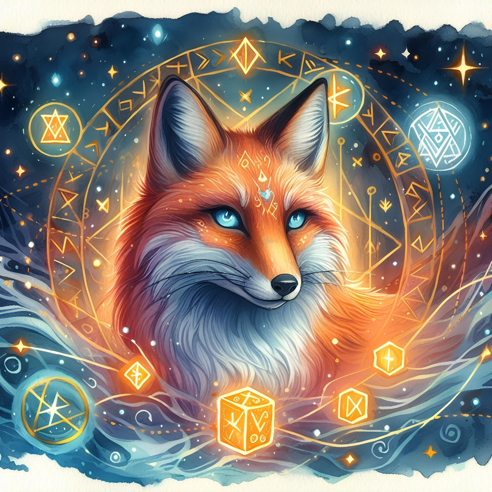 A Mystical Fox Fabric Panel 2