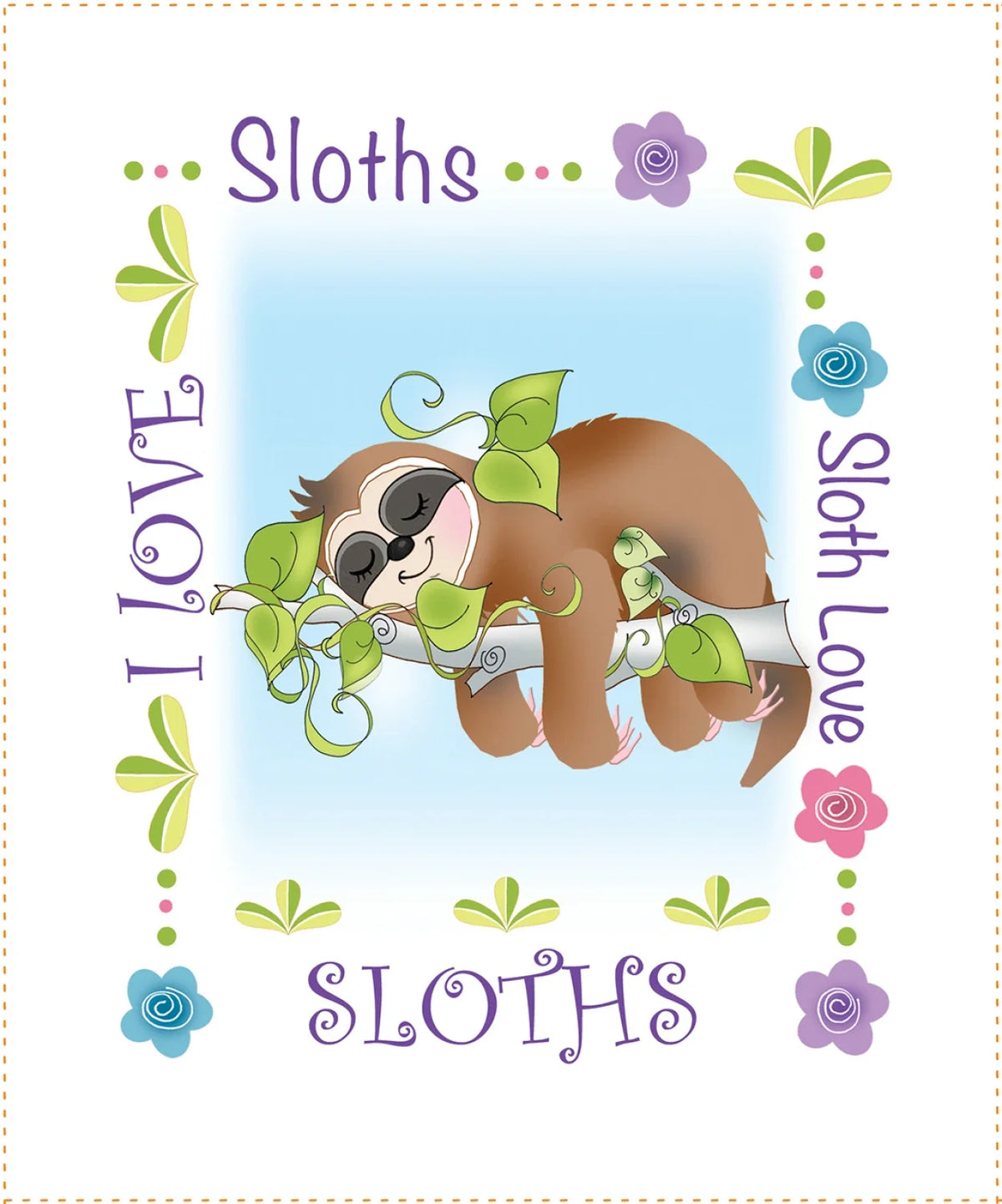 Sloth Tissue Box Panel by