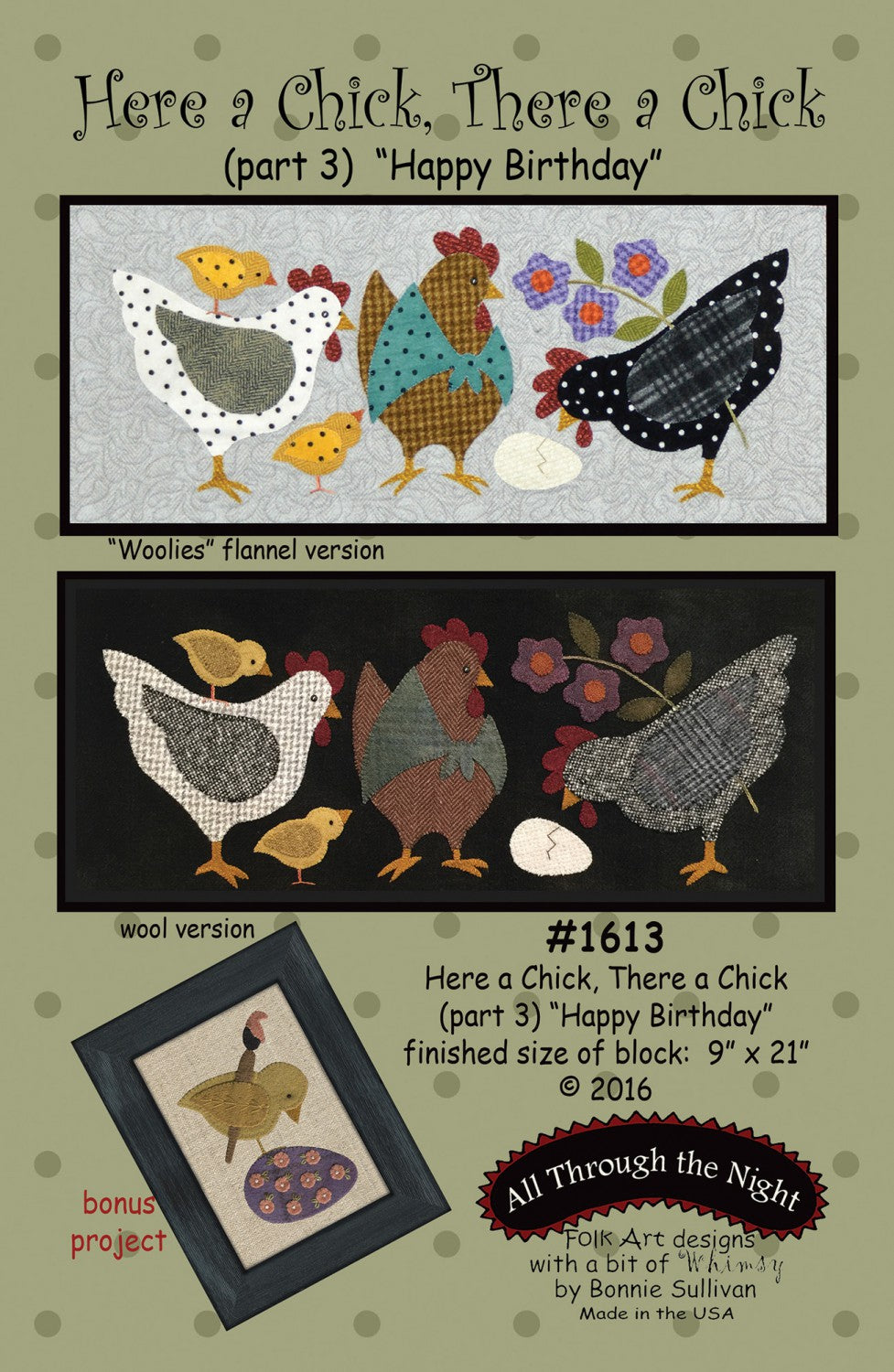 Here a Chick, There a Chick 3 Happy Birthday Pattern
