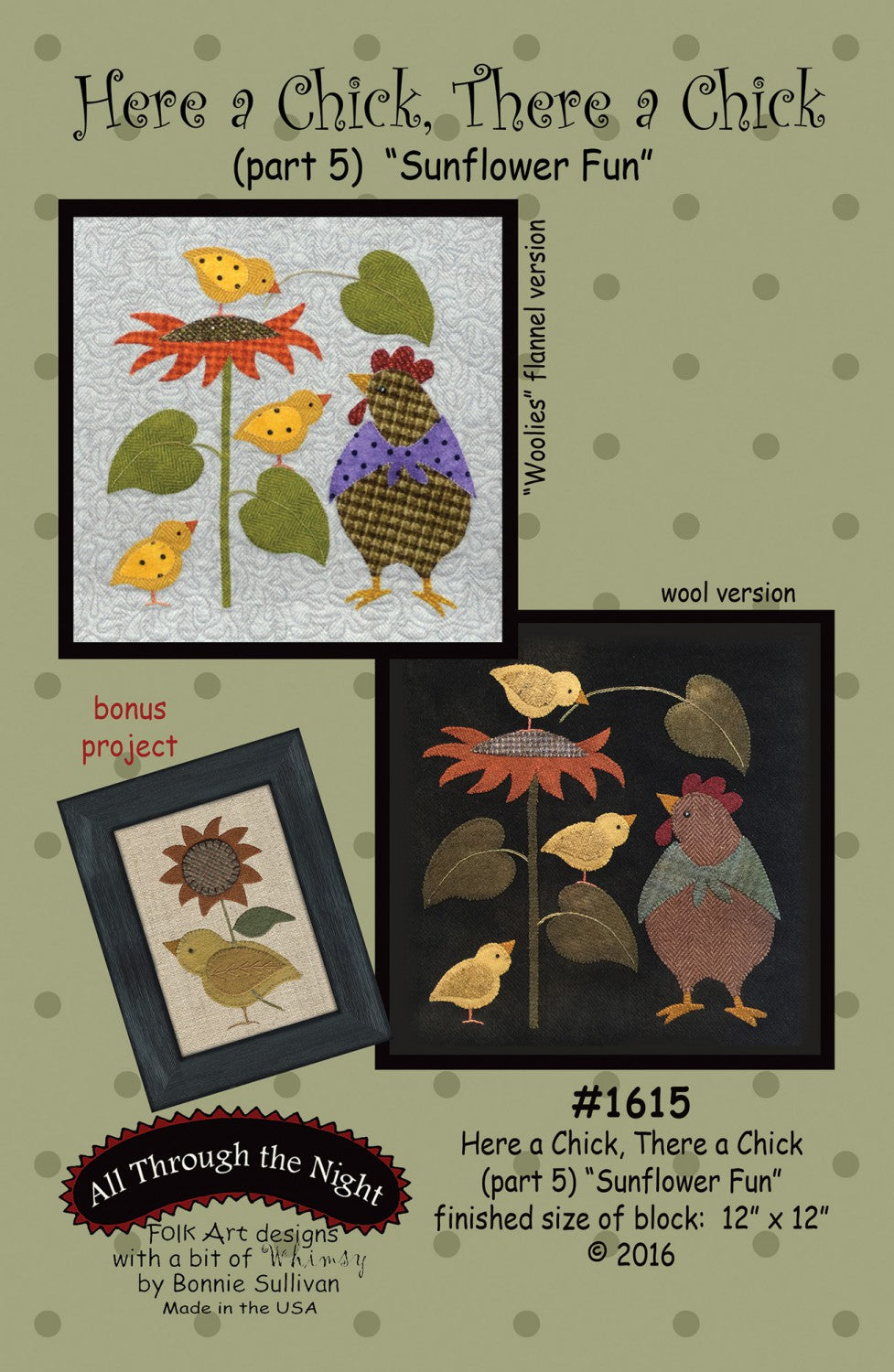 Here a Chick, There a Chick 5 Sunflower Fun Pattern