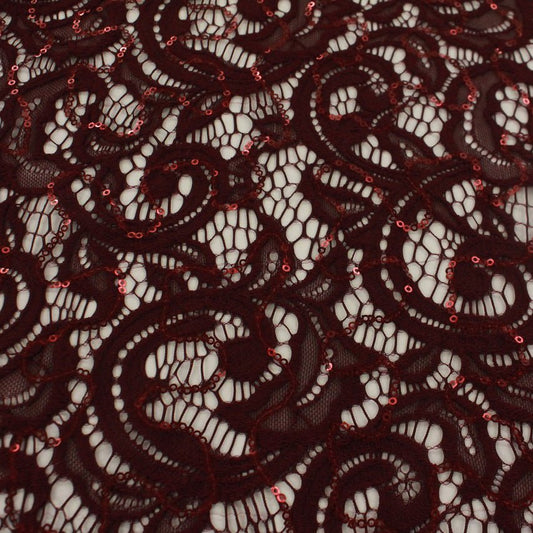 Ashley Stretch Lace Sequin Fabric | Blue Moon Fabrics