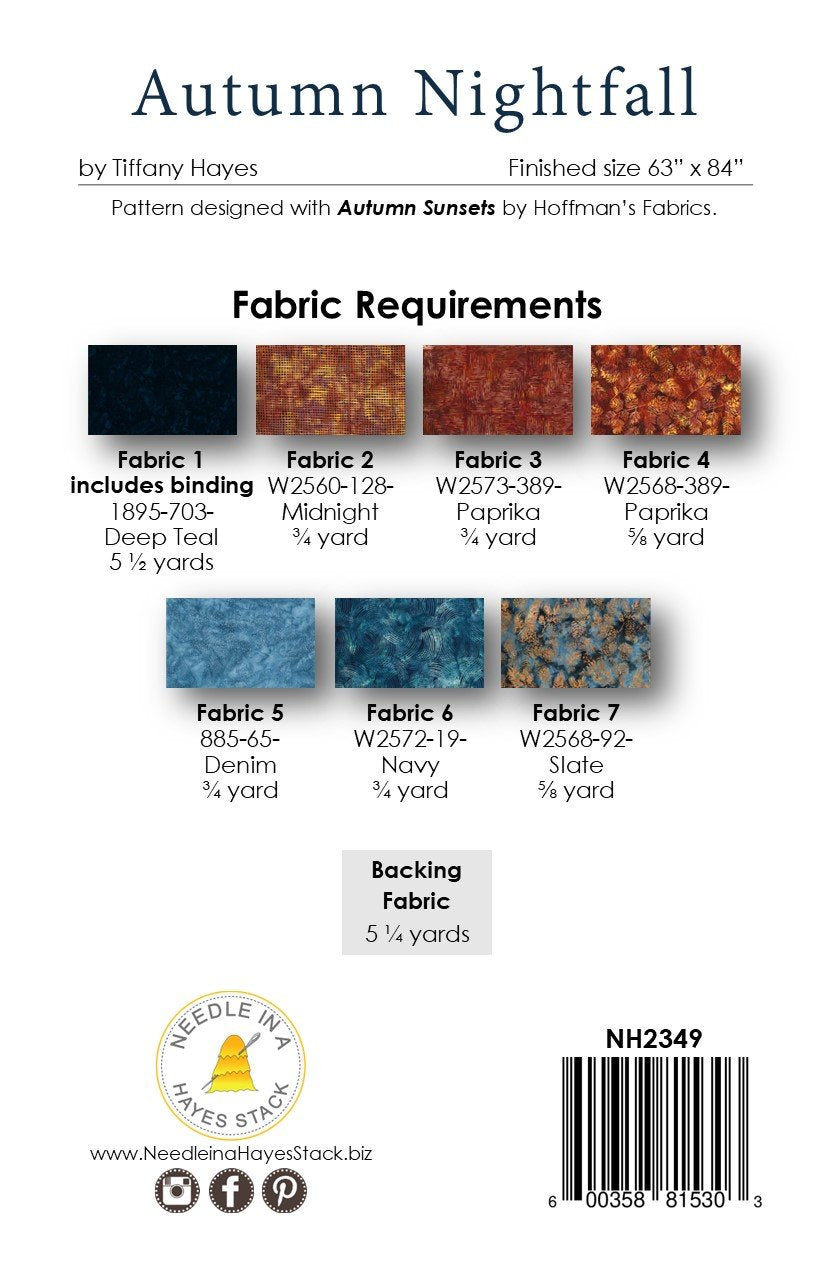 Autumn Nightfall Downloadable Pattern