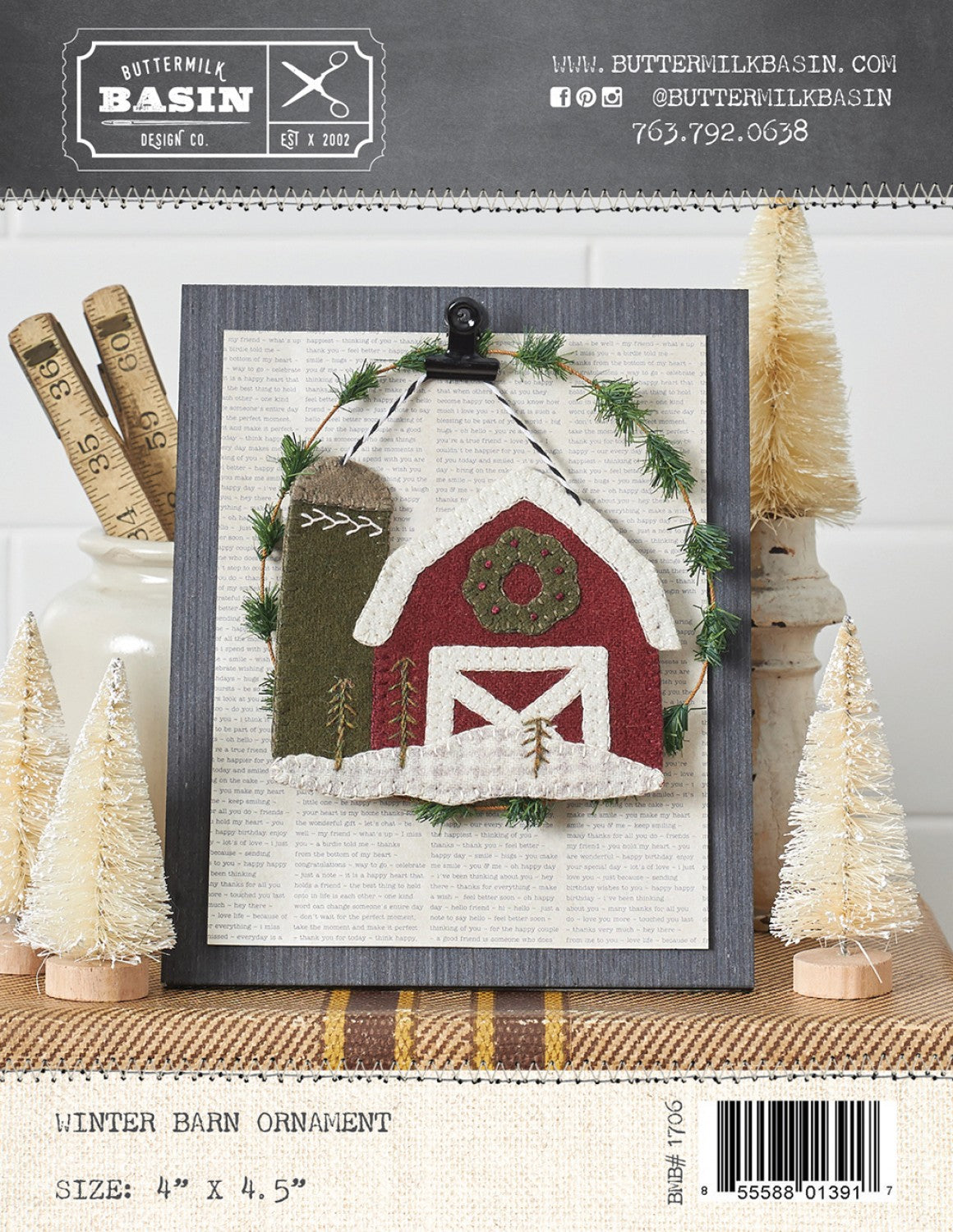 Winter Barn Ornament