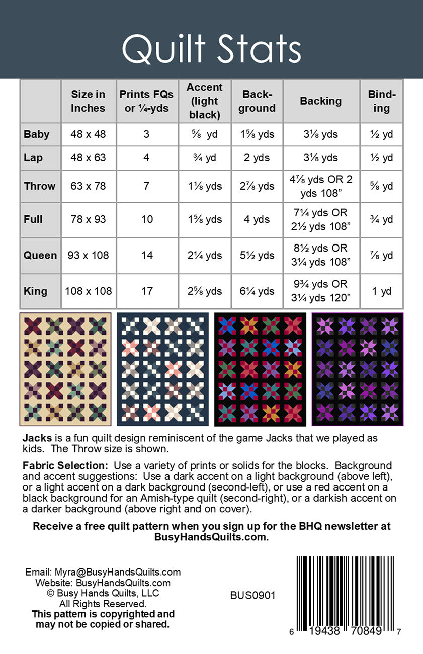 Jacks Quilt Pattern