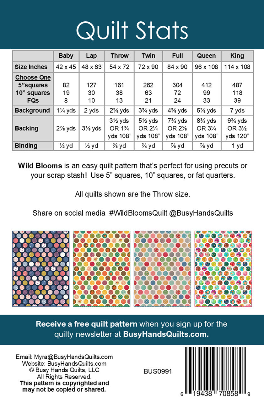 Wild Blooms Quilt Pattern