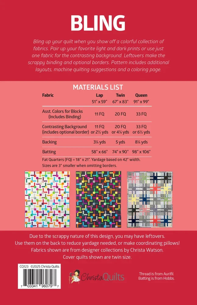 Bling Paper Quilt Pattern