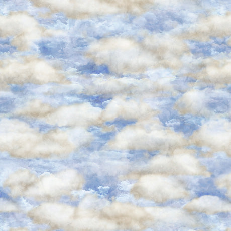 Blue Flying High Cotton Wideback Fabric per yard