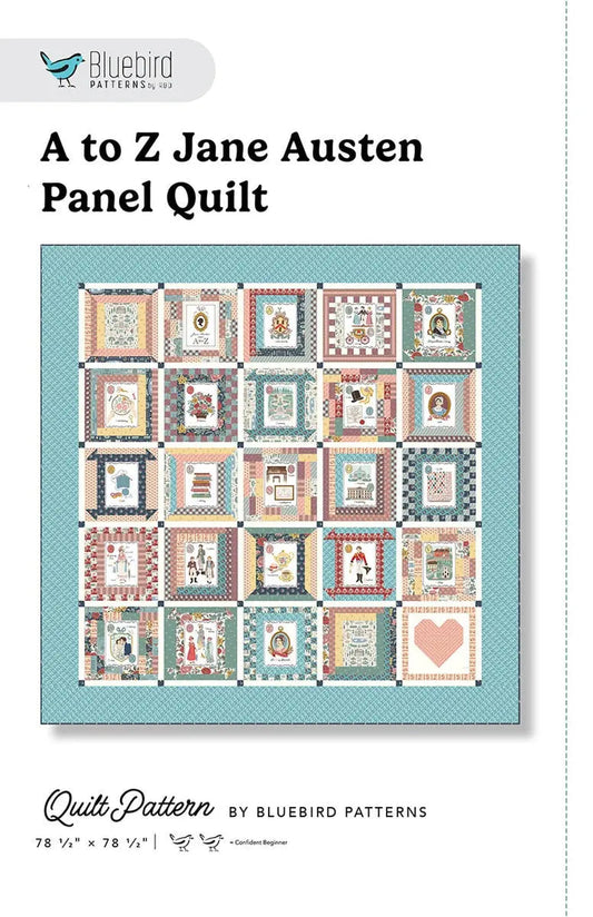 Bluebird Patterns A to Z Jane Austen Panel Quilt Pattern