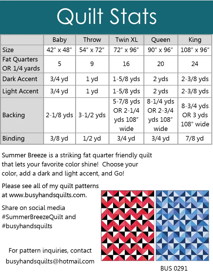 Summer Breeze Quilt Pattern