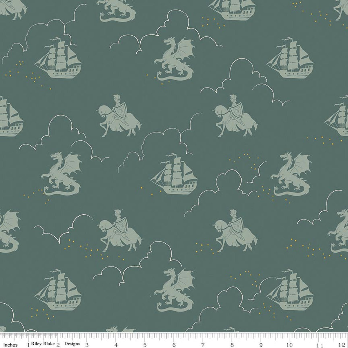 Story Land In the Knight Forest Quilt Fabric