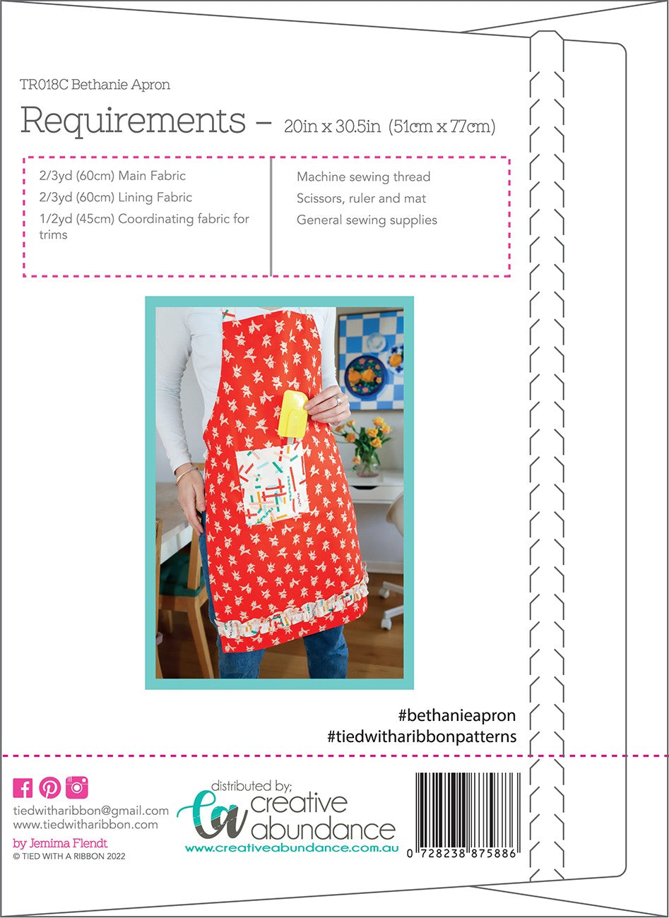 Bethanie Apron Christmas Version Pattern