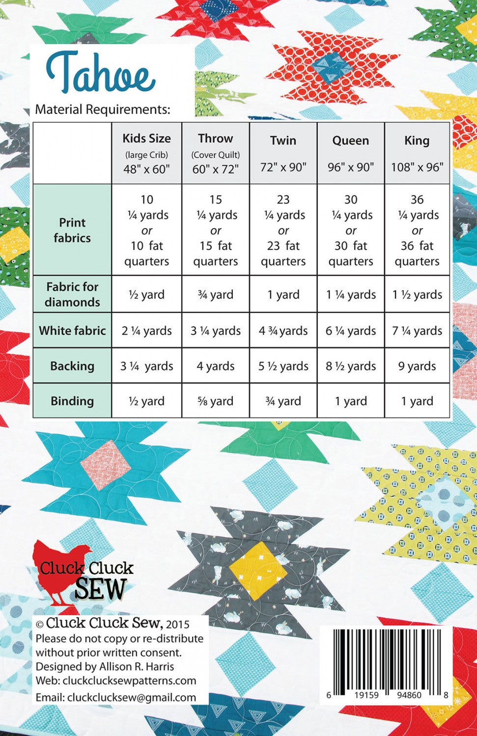 Tahoe Quilt Pattern