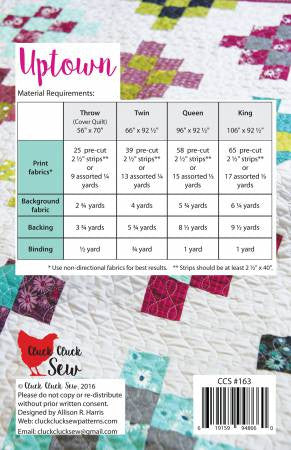 Uptown Quilt Pattern