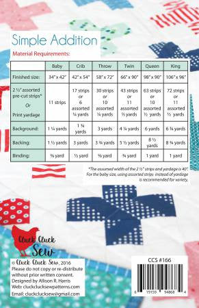 Simple Addition Quilt Pattern