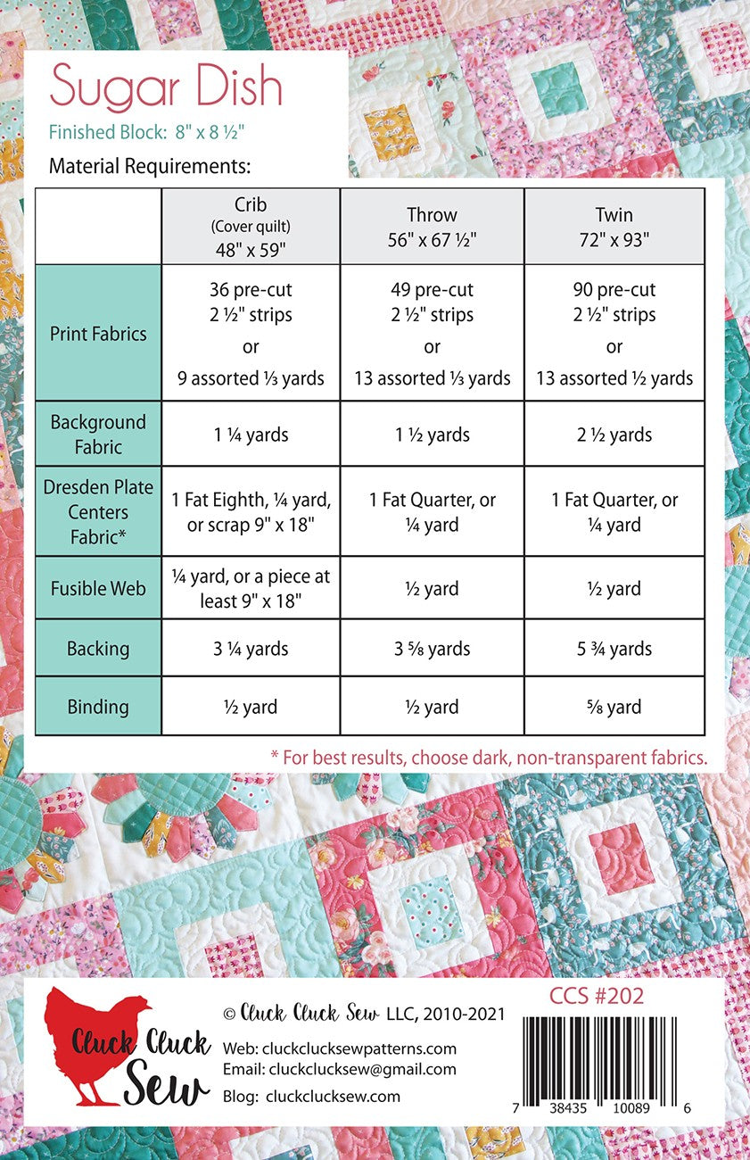 Sugar Dish Quilt Pattern