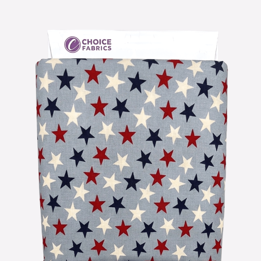 Patriotic Stars 108" Supreme Backings - Large Stars on Light Blue (3-Yard Pack)